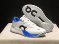 On White & Blue Performance Running Shoes