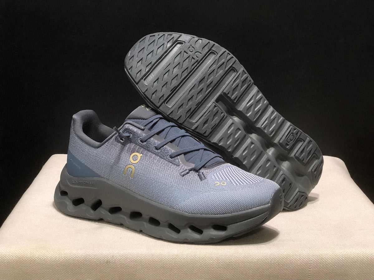 On Gray Cushioned Running Shoes