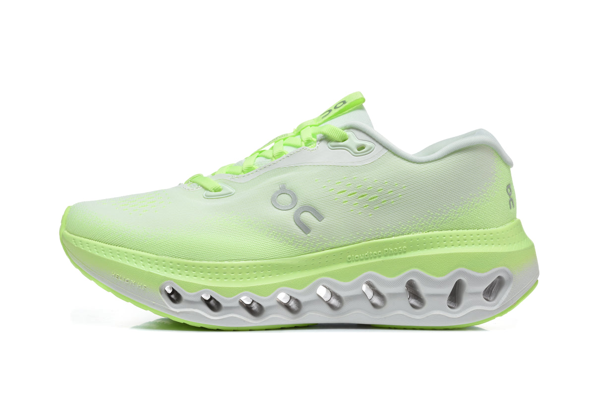 On Lime Green Cushioned Performance Running Shoes