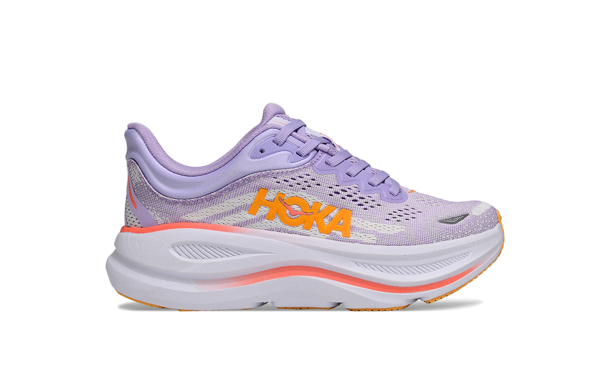 HOKA Lavender & Orange Lace-Up Sneakers