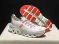 On White & Coral Performance Running Shoes